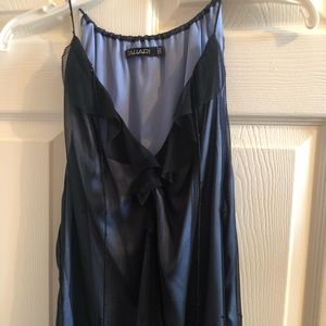 Beautiful Navy blue blouse with spaghetti straps.